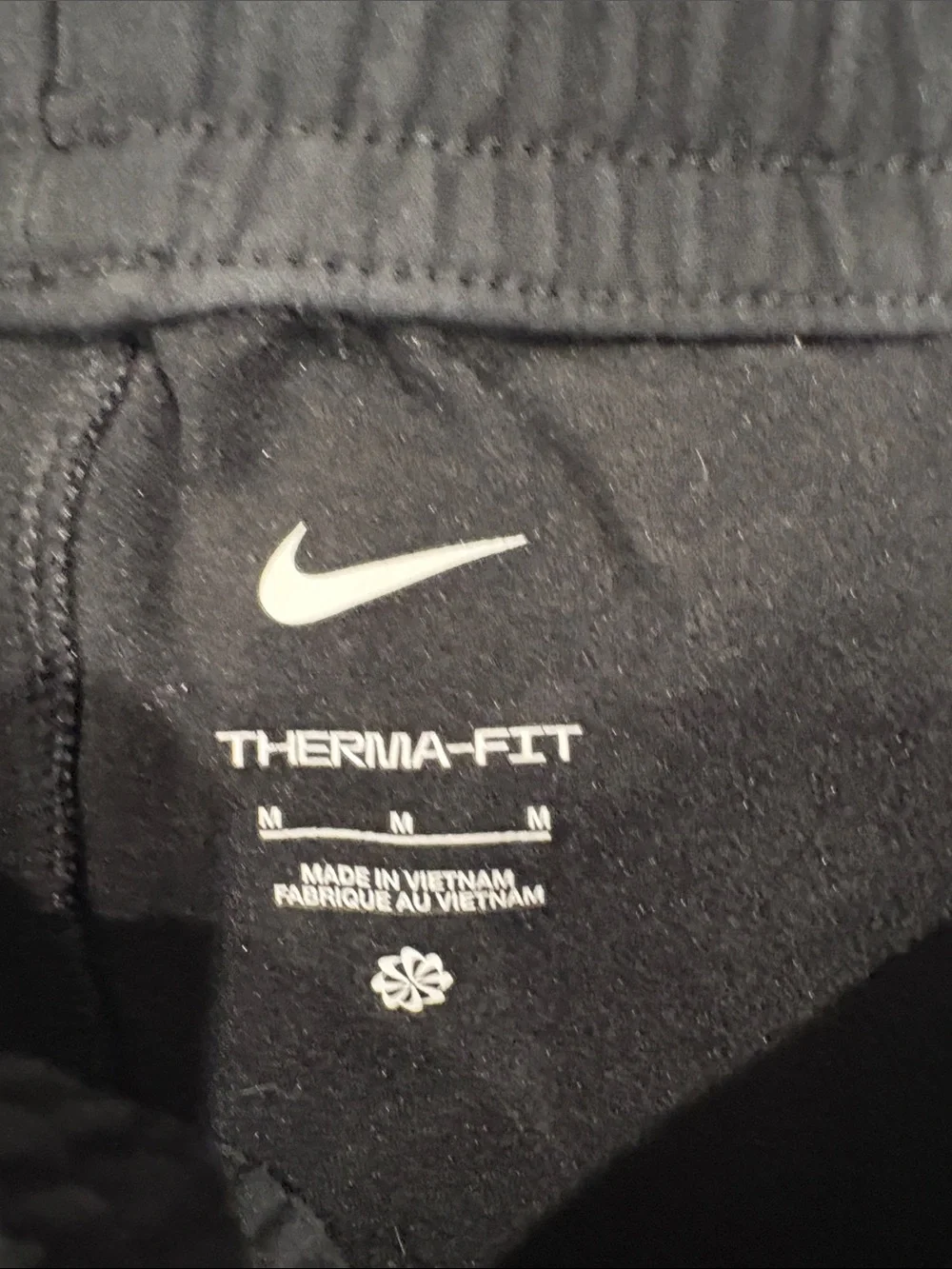Nike Black Jogger Sweatpants with White Swoosh Logo